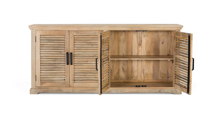 GINER Y COLOMER Aparador de 4 puertas en madera de mango Natural